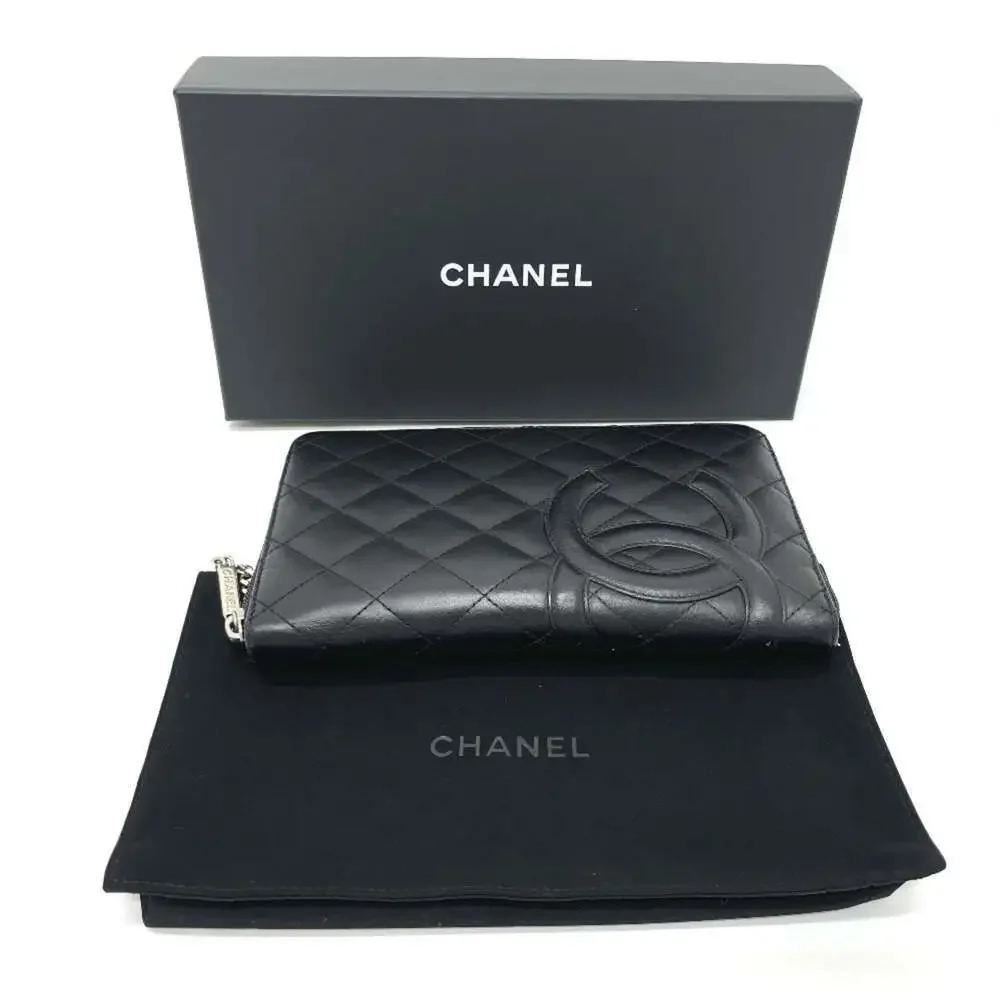 CHANEL Black Leather Wallet